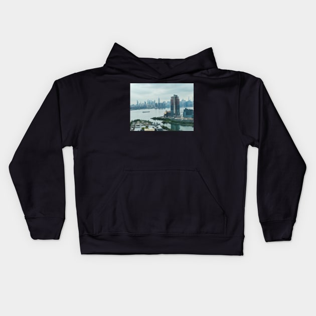 NYC Skyline Seen From Brooklyn Kids Hoodie by offdutyplaces